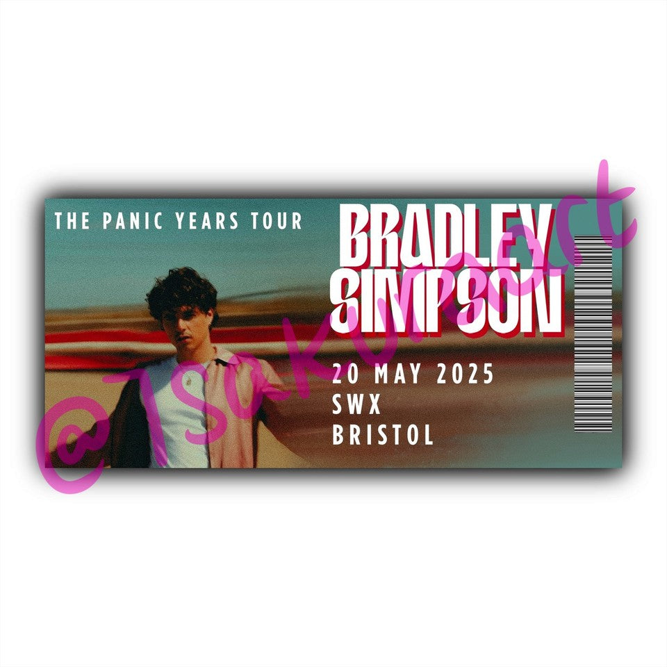 The Panic Years 2025 Tour Souvenir Tickets